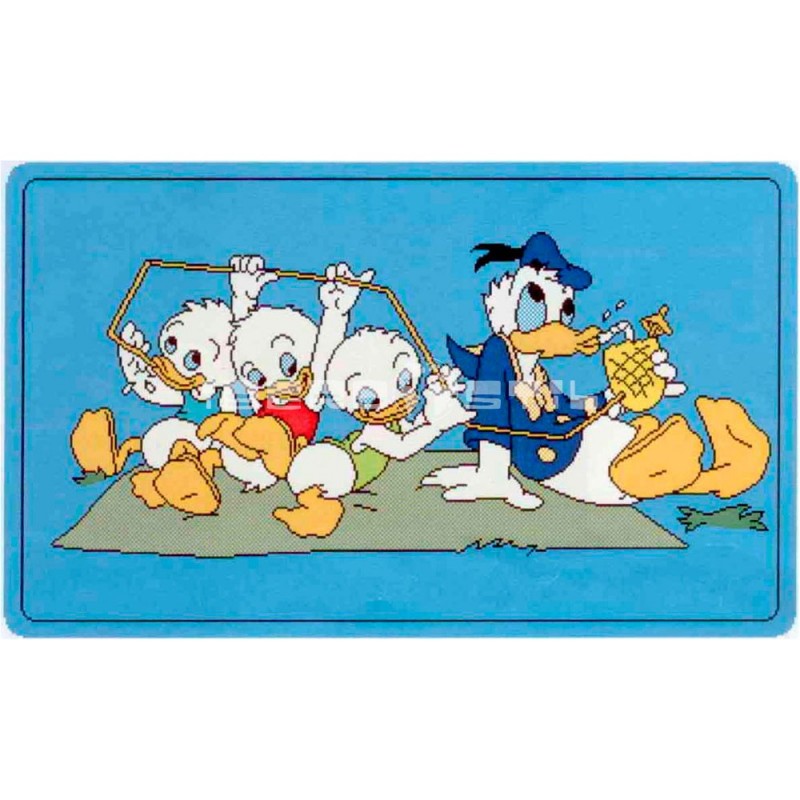 Alfombra Disney Donald y sus sobrinos 0.6x1 Azul con SOPORTE ANTIDESLIZANTE